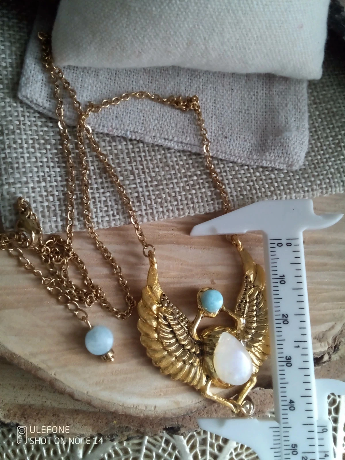 Collier scarabée en pierres naturelles semi précieuses – photo 4